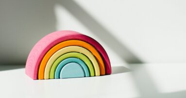 rainbow clay toy